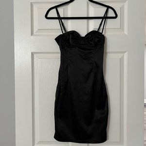 Black Mini Silk Dress